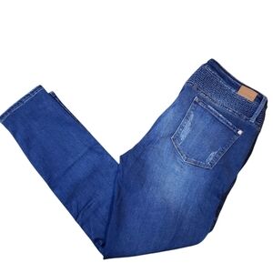Judy Blue Dark Wash Moto Skinny Jeans 15/32